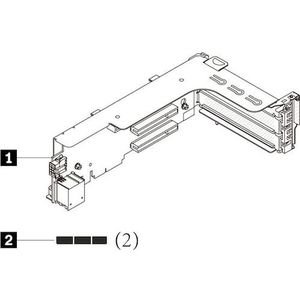 Lenovo V3 2U x16/x8/x8 G4 Riser 1/2-kit, Server accessoires, Veelkleurig