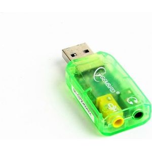 Gembird GELUIDSKAART USB EXT. VIRTUS/SC-USB-01 - Geluidskaart (USB), Geluidskaart, Groen