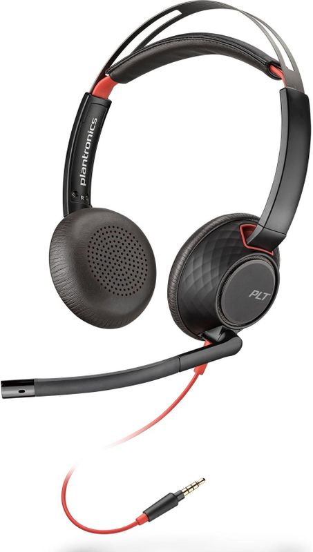 Poly Blackwire C5220T - Headset - On-Ear - Bedraad - 3,5 mm Plug, USB-C