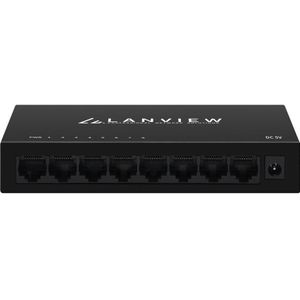 Lanview - Unmanaged 8 port Switch - Netwerkschakelaar - 8 Gigabit RJ45-poorten