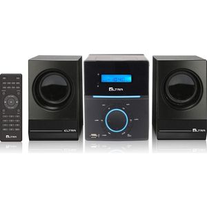 Eltra Neptunus Blauw BT CD USB Toren (CD Speler, 1x 10 W), Stereosysteem, Zwart