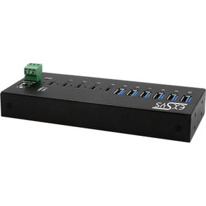 Exsys - EX-12280HMS - USB 3.2 Gen 2x1 Hub - Zwart - 10-poorts