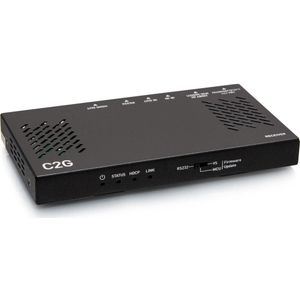 C2G - HDBaseT HDMI RS232 IR - Ontvanger - Zwart - 4K 60Hz, HDCP 2.2, PoC-ondersteuning