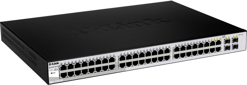 D-Link DGS-1210 (48 Havens), Netwerkschakelaar, Zwart