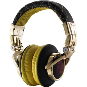 Thermaltake DRACCO Handtekening (Bedraad), Koptelefoon, Zwart, Geel, Goud