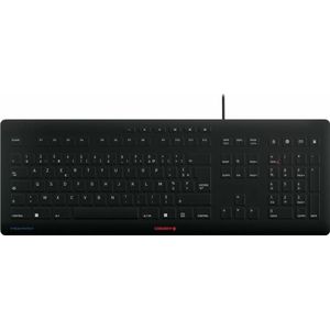 CHERRY TAS STREAM PROTECT TOETSENBORD met snoer FR-Layout zwart (FR, Bedraad), Toetsenbord, Zwart