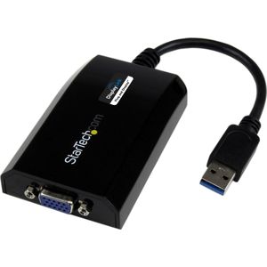 StarTech USB 3.0 NAAR VGA VIDEOADAPTER (VGA, 9.04 cm), Data + Video Adapter, Zwart
