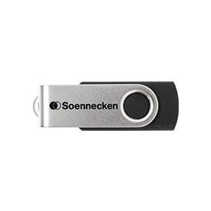 Soennecken USB-Stick 71617 3.0 16GB zwart/zilver (16 GB, USB-A, USB 3.0), USB-stick, Zwart