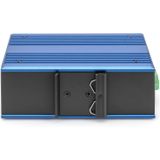 DIGITUS - 8-poorts Gigabit Ethernet Switch - Zwart/Blauw - Metalen Behuizing