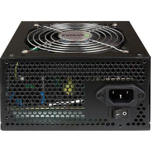 Evolveo EP400PP12B voeding 20+4 pin ATX Zwart (400 W), PC-voedingseenheid, Zwart