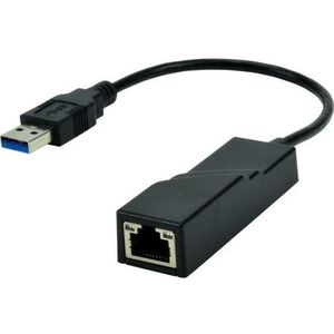 MCL USB 3.0 NAAR GIGABIT ETHERNET 10/100/1000 BASE-T ADAPTER (USB, RJ45/LAN (1x)), Netwerkadapter, Zwart