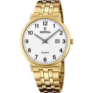 Festina, Horloge, Klassiek, Goud, (Analoog horloge, 41 mm)