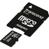 Transcend - MICROSDHC - 32GB - Class 10 - Zwart - Inclusief SD-adapter