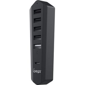 iPega - P5S003 - USB/USB-C Hub - Zwart - Voor PS5 Slim
