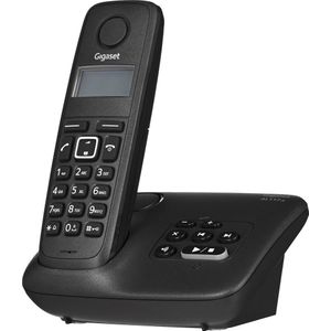 Gigaset SIEMENS DRAADLOZE TELEFOON AL117A ZWART (S30852-H2826-D201), Telefoon, Zwart
