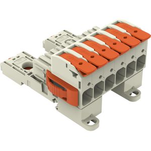 5x Wago 1-draads vrouwelijke multipoint connector, Elektronica benodigdheden + Behuizing, Grijs