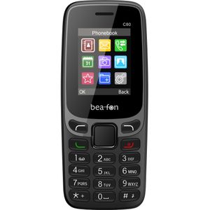 Bea-Fon - C80 - Mobiele Telefoon - Zwart - Dual SIM - 1.77"