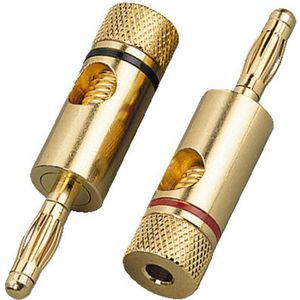 Monacor LS banaanstekkerpaar, Luidsprekeronderdelen, Rood