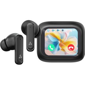 Sbox Wireless headphones EB-TWS08-B Touch Screen Display Black (ANC, 4 h, Draadloze), Koptelefoon, Zwart