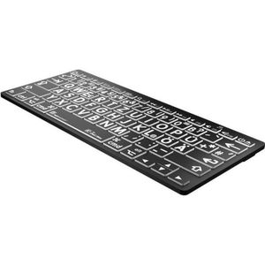 Logickeyboard Grootdruk Mini (DE, Draadloze), Toetsenbord, Wit