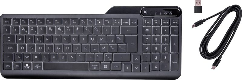 HP - 400 Backlit - Toetsenbord - Zwart - Met Kabel - AZERTY
