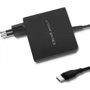 Qoltec 51741 Lader voor mobiele apparaten binnen (90 W), Voeding voor notebooks, Zwart