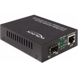 DeLOCK Netwerk Media Converter - 1000 Mbit/s - Zwart