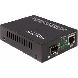 DeLOCK Netwerk Media Converter - 1000 Mbit/s - Zwart