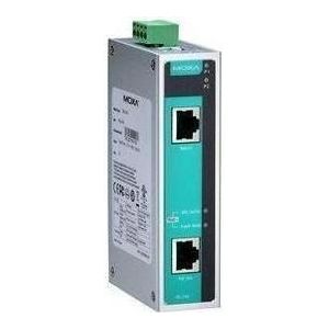 Moxa INJ-24A - Gigabit PoE-injector met hoog vermogen, max. uitgang van 36W60W bij 24 of 48 VDC door (802.3af (PoE), 60 W), PoE-injector