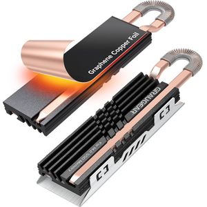 Graugear - Heatpipe Kühlkörper - SSD M.2 NVMe 2280 - Graphen-Kupfer