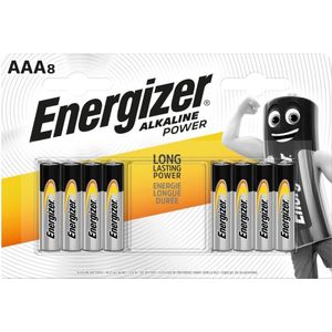 Energizer ALKALINE POWER AAA LR03 BATTERIJEN 8 STUKS (8 Pcs., AAA), Batterijen