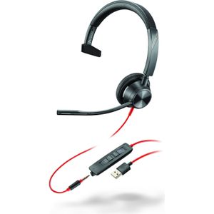 Poly - Blackwire 3315 - Kantoorheadset - Zwart - Bedraad - USB-A