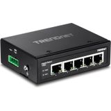 TRENDnet - TI-G50 - DIN-rail Switch - Zwart - 5-poorts - IP30 - 10 Gbps