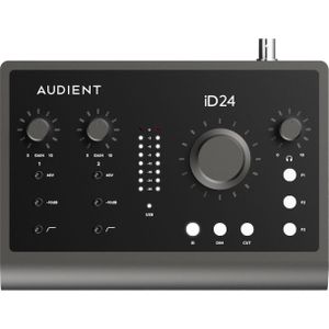 Audient iD24 (Jack 6,3 mm, 3,5 mm aansluiting), Audio-interface, Grijs, Zwart