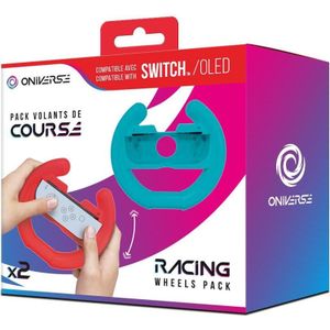 Oniverse Nsw Pack Of 2 Racing Wheel Controller Holders - Blue/Red (Switch), Accessoires voor spelcomputers, Veelkleurig