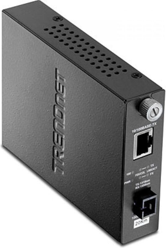 Trendnet TFC-110S20D3I - Data Converter - SC-type - Singlemode Vezel - 20 km Afstand