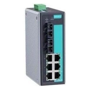 Moxa EDS-308-SS-SC - Unmanaged Ethernet-switch met 6 10100BaseT(X)-poorten, 2 100Base poorten, Netwerkschakelaar