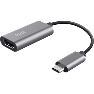 Trust Dalyx USB grafische adapter (HDMI, 20 cm), Data + Video Adapter, Grijs