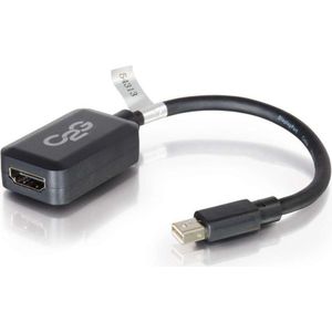 C2G Mini DisplayPort naar HDMI (HDMI, 20 cm), Data + Video Adapter, Zwart