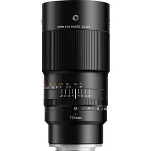 TTArtisan 100mm F2.8 macro compatibel met Fuji X (Fujifilm Fujica-X, Volledig formaat), Objectief, Zwart