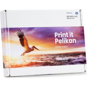 Pelikan - LC223VALPK - Inktcartridges - Cyaan, Magenta, Geel, Zwart - Compatibel met Brother-printers
