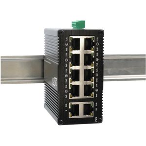 Exsys Industr. Mini PoE-Switch 10x 1 Gbps (10 ports), Netwerkschakelaar