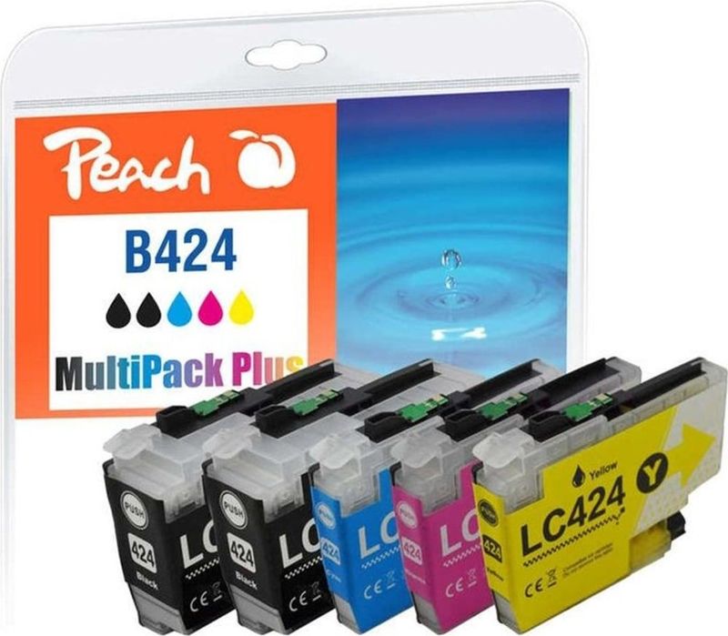 Peach - LC-424 MultiPack Plus - Inktcartridges - Cyaan, Magenta, Geel, Zwart