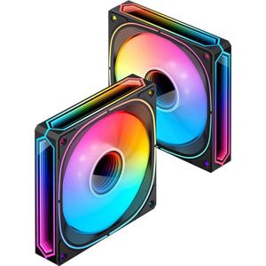 Jonsbo FR-505, ARGB 5V 3PIN - zwart (120 mm, 1 x), PC ventilator, Zwart