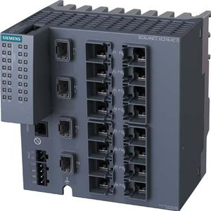 Siemens Industriële Ethernet-switch, RJ45-poorten 16, vezelpoorten 4SFP, 1Gbps, Laag 2 Beheerd (16 ports), Netwerkschakelaar, Grijs