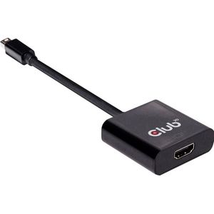 club3D CAC-2170 Mini-displayport Adapter [1x Mini-DisplayPort stekker - 1x HDMI-bus] Zwart