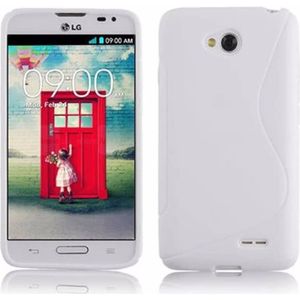 Cadorabo TPU S-Line Cover (LG L70), Smartphonehoes, Wit