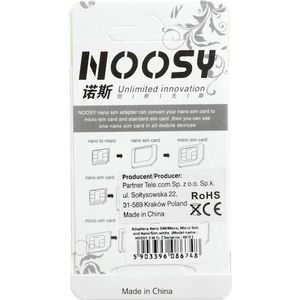 OEM Converter Adapters Nano SIM/Micro, Micro Sim and Nano/Sim (NOOSY 3in1) white, Onderdelen voor mobiele apparaten, Wit