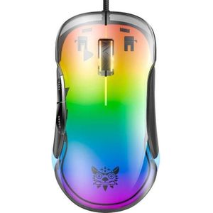 Onikuma CW925 RGB bedrade gamingmuis met achtergrondverlichting (Bedraad), Muis, Zwart