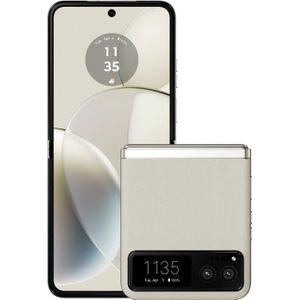 Motorola RAZR 40 Tofu 8/256gb (256 GB, Vanillecrème, 6.90"", SIM + eSIM, 64 Mpx, 5G), Smartphone, Wit